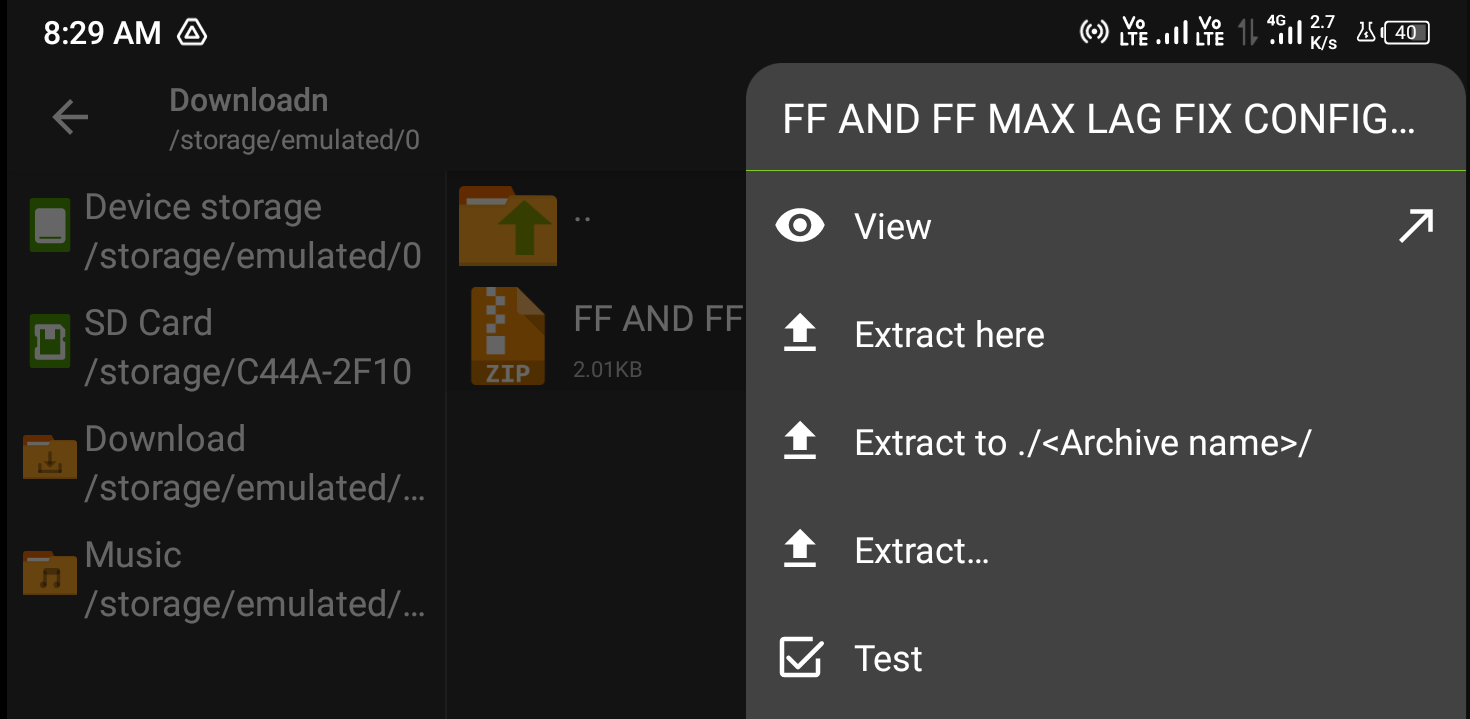 FF and FF max lag fix config file