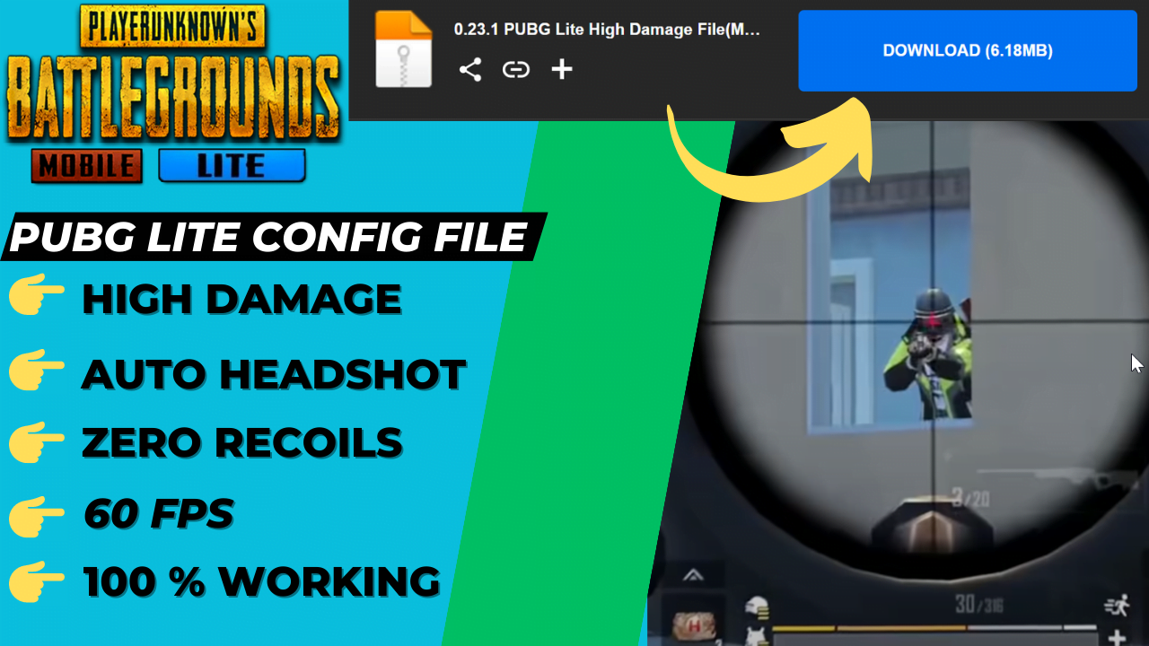 Read more about the article Pubg lite config file high damage download 2023