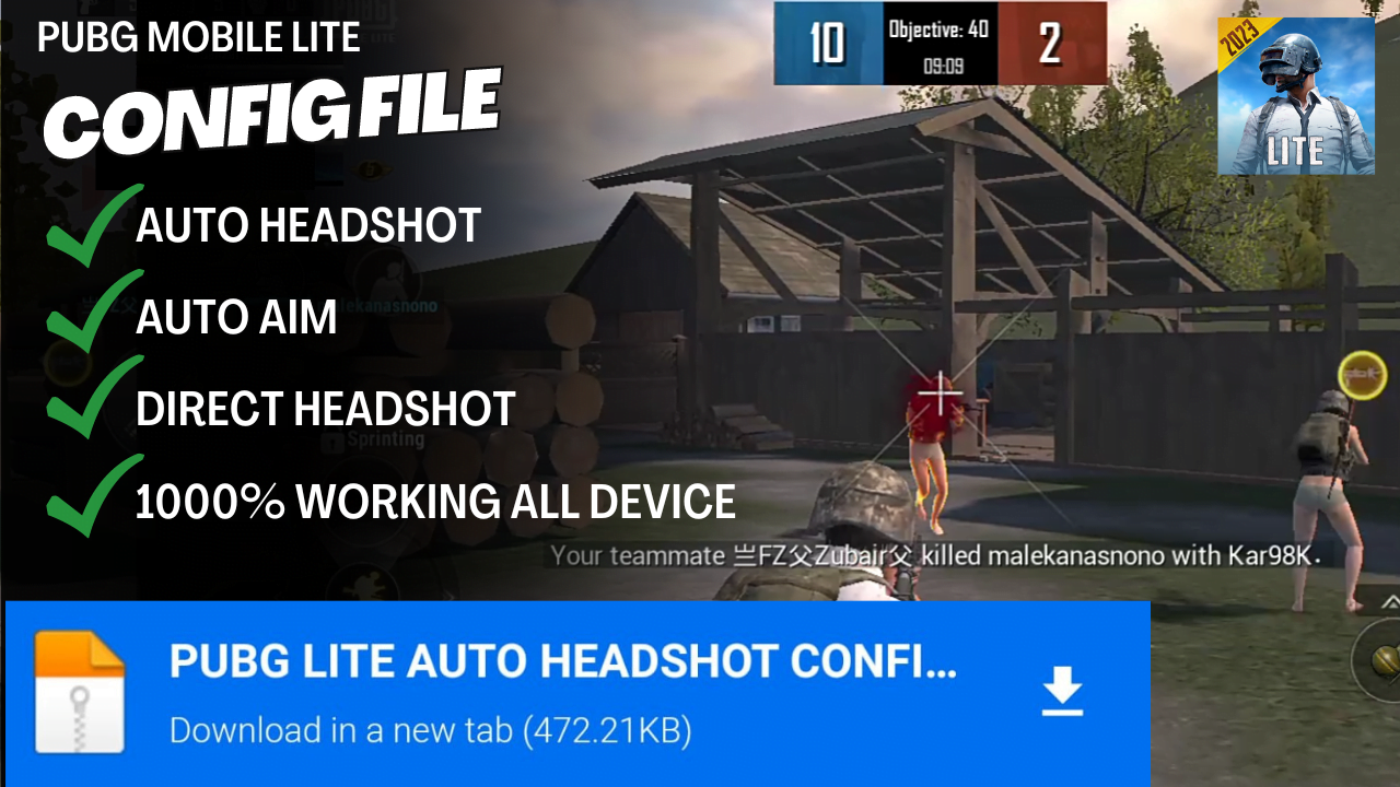 Read more about the article New pubg lite config file download 2023 Auto headshot