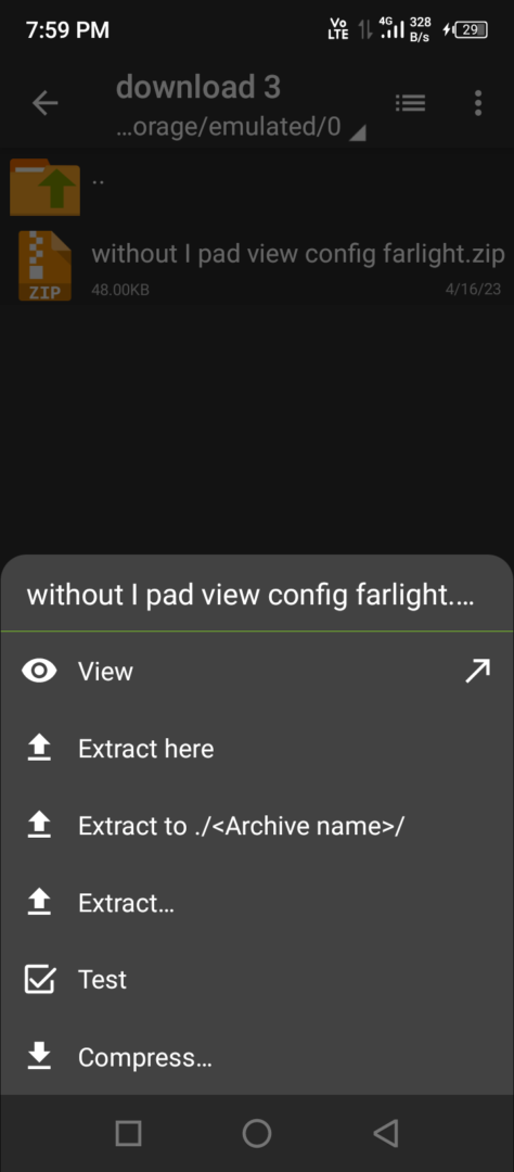extract here farlight 84 config file